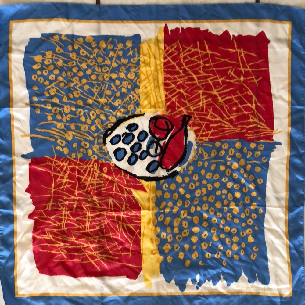 100% Silk George Duboeuf Beaujolais Nouveau Collectible Silk Scarf Festival